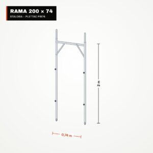 Rama stalowa 200 × 74 cm (PIN74) – rusztowanie Plettac